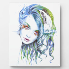 ウォーターマーメイド女性の女の子シュールファンタジーポートレート フォトプラーク