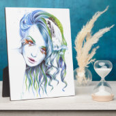 ウォーターマーメイド女性の女の子シュールファンタジーポートレート フォトプラーク (側面)