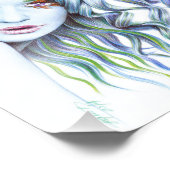 ウォーターマーメイド女性の女の子シュールファンタジーポートレート フォトプリント (角)