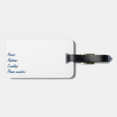 ウォーターマーメイド女性の女の子シュールファンタジーポートレート ラゲッジタグ (裏面横)