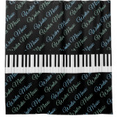 ウォーターミュージックピアノ鍵 シャワーカーテン (正面)