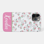 ウォーターメロンとアイスの水彩画サマーデザイン Case-Mate iPhoneケース (裏面(横))