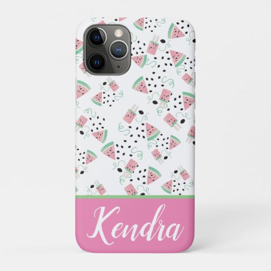 ウォーターメロンとアイスの水彩画サマーデザイン Case-Mate iPhoneケース (裏)