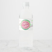 ウォーターメロンの水彩画と紙吹雪 "One in a Melon" ペットボトルラベル (正面)