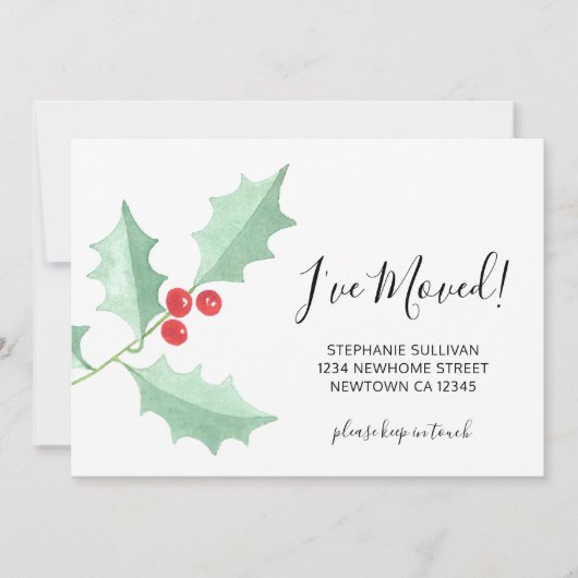 ウォーターメロンの色のホリーを動かしました 案内状 (正面)