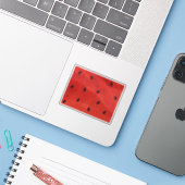 ウォーターメロンの赤い種の水彩絵の具テクスチャ シール (ノートパソコンとiPhone)