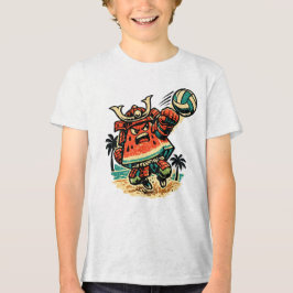 ウォーターメロン将軍 ビーチバレーボール — サマーウォーリオ トライブレンドＴシャツ