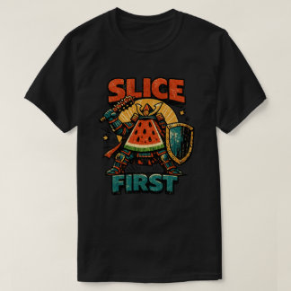 ウォーターメロン将軍 - SLICE FIRST レトロコミックスタイル Tシャツ