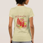 ウォーターメロン レモネード 水彩アート Tシャツ (裏面)