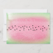 ウォーターメロン |最初の誕生日 サンキューカード (裏面)