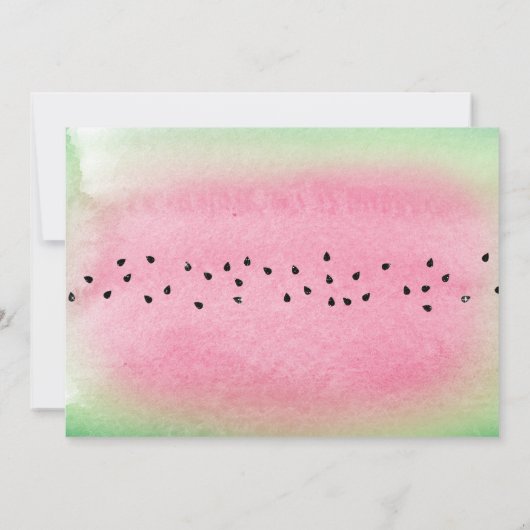 ウォーターメロン |最初の誕生日 サンキューカード (裏面)