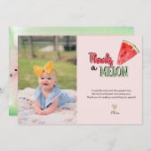 ウォーターメロン |最初の誕生日 サンキューカード (正面/裏面)