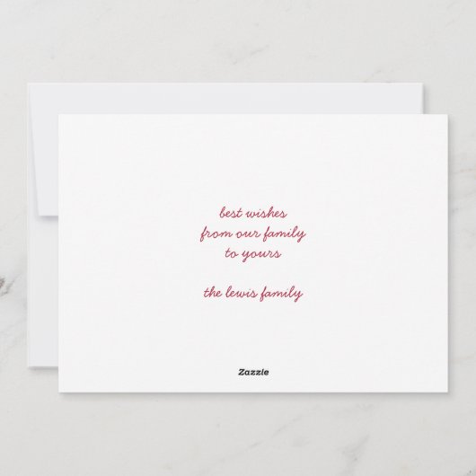 ウォーターモダンカラーエッジハッピーホリデーズフォトカード シーズンカード (裏面)