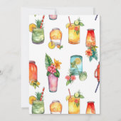 ウォーターモダンカラーカクテルバースデーパーティー 招待状 (裏面)