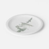 ウォーターモダンカラーパインツリー紙プレート ペーパープレート (アングル)