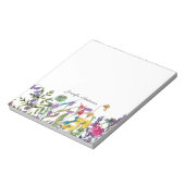 ウォーターモダンカラーフローラワイルドフラワーパーソナライズ ノートパッド (回転)