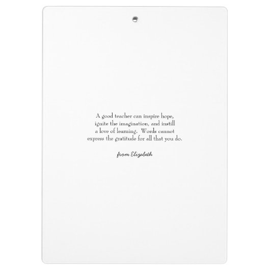 ウォーターモダンカラーレインボー先生ありがとう  クリップボード (裏面)