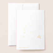 ウォーターモダンカラーワイルドフラワーイラストレーション 箔カード (裏面封筒付き)