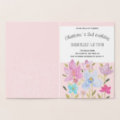 ウォーターモダンカラーワイルドフラワーイラストレーション 箔カード (内部)