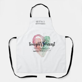 ウォーターモダンカラーワインラバー引用文 エプロン