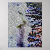 ウォーターランナー、デジタル抽象芸術 ポスター (正面)
