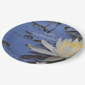 ウォーターリリーお祝い ペーパープレート (アングル)