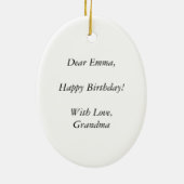 ウォーターリリーかわいい花の子フローラ妖女の子 セラミックオーナメント (裏面)