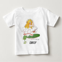 ウォーターリリーかわいい花の子フローラ妖女の子 ベビーTシャツ