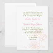 ウォーターリリーのウェディング招待状 招待状 (正面/裏面)