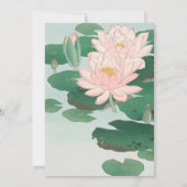 ウォーターリリーのウェディング招待状 招待状 (裏面)