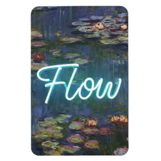 ウォーターリリーのリミックス – ネオン「FLOW」ウォールアート&ギフト マグネット