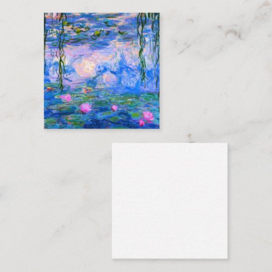 ウォーターリリークロードモネ復元 スクエア名刺 (正面/裏面)