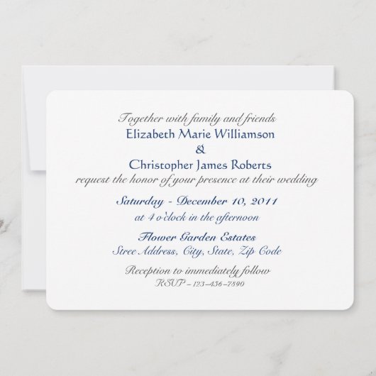 ウォーターリリーズ結婚ファインアートズ 招待状 (裏面)