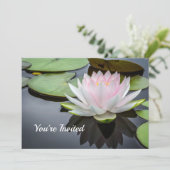 ウォーターリリーピンクフローラフォトブライダルシャワー 招待状 (スタンド正面)