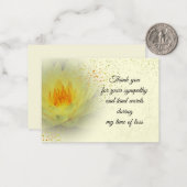 ウォーターリリーフラワーオン春サンキューカード ノートカード (正面/裏面インサイチュ)