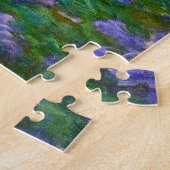 ウォーターリリーフラワーズイン開花クロードモネファインアート ジグソーパズル (側面)