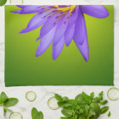 ウォーターリリーフラワーポンド水中競技パープルウォーター開花 キッチンタオル (折り畳み)