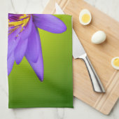 ウォーターリリーフラワーポンド水中競技パープルウォーター開花 キッチンタオル (四つ折り)