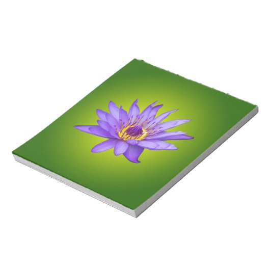 ウォーターリリーフラワーポンド水中競技パープルウォーター開花 ノートパッド (回転)