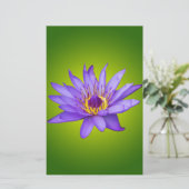 ウォーターリリーフラワーポンド水中競技パープルウォーター開花 便箋 (スタンド正面)