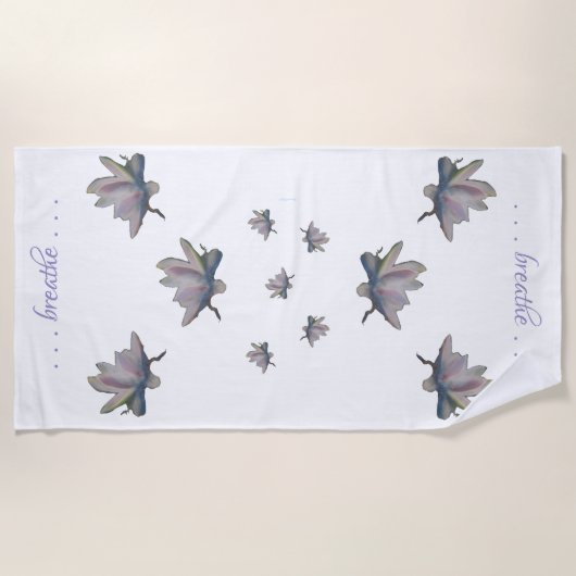 ウォーターリリーフラワーマウリエンジラードヘルス瞑想 ビーチタオル (正面)