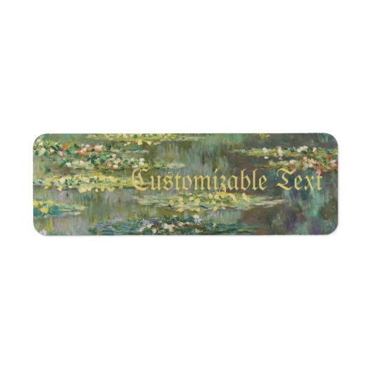 ウォーターリリーポンドクロードモネ ラベル (正面)