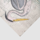 ウォーターリリーポンドグレーヘロンヴィンテージデカップアート 薄葉紙 (詳細)