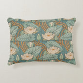 ウォーターリリーリリーアールヌーボー自然 アクセントクッション (正面)