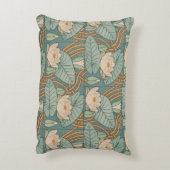 ウォーターリリーリリーアールヌーボー自然 アクセントクッション (裏面(縦))