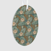 ウォーターリリーリリーアールヌーボー自然 オーナメント (正面)