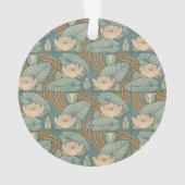 ウォーターリリーリリーアールヌーボー自然 オーナメント (裏面)