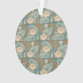 ウォーターリリーリリーアールヌーボー自然 オーナメント (正面)