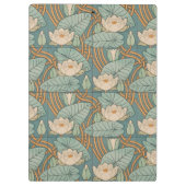 ウォーターリリーリリーアールヌーボー自然 クリップボード (裏面)