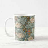 ウォーターリリーリリーアールヌーボー自然 コーヒーマグカップ (左)